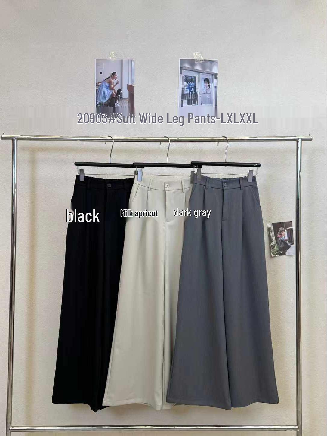 

Big 7 Women s High Waist Plus Size Spring Wide-Leg Casual Pants L