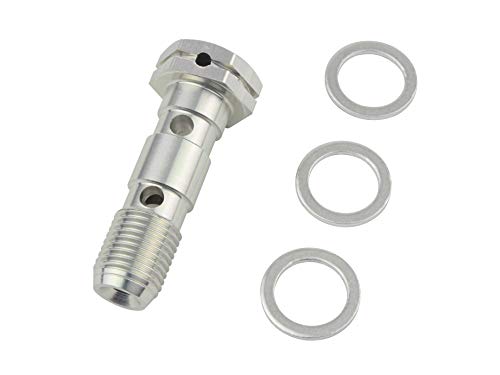 

POSH 550021-03 Earls Banjo Bolt Silver 1.00 Double Motorcycle Supplies срібний