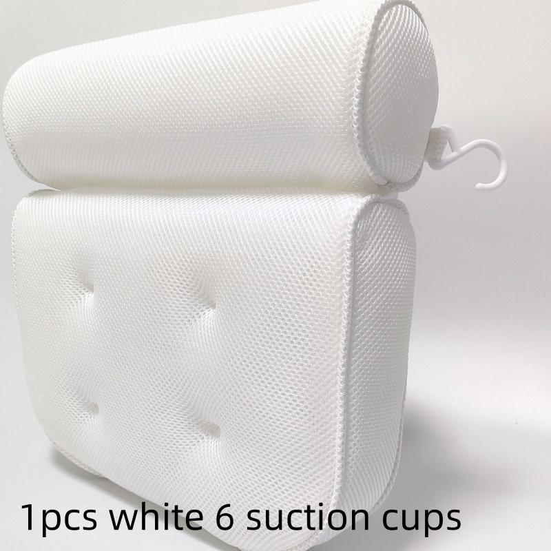 Mesh SPA Bathtub Pillow 3D Mesh Tub Pillow with Anti Slip Suction Cups Bathtub Headrest Ergonomic Pillow
