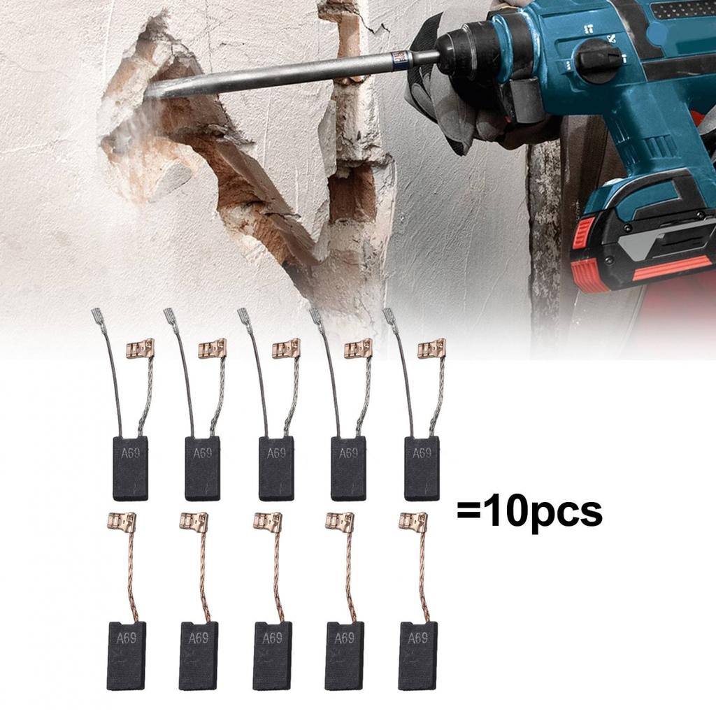 10 ks uhlíkových kartáčů pro Bosch GBH 5-40 DCE GSH 5-CE GSH 5 E GBH 5-40 DE vrtačku