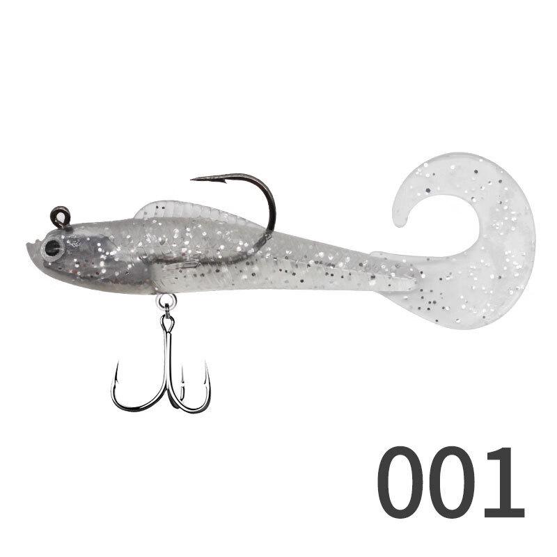 Oeny 12g Curly Tail Lead-Weighted Soft Fishing Lure