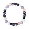 Festliches Amethyst Rosenquarz Howlith Onyx und Hämatit Perlenarmband Mehrfarbiger Modeschmuck Für den täglichen Gebrauch Einfaches Vielseitiges Accessoire