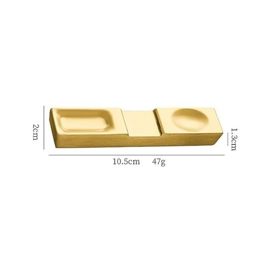 Chopstick Rests, Set of 4, Stainless Steel, Tableware, Spoon Rest, Tabletop Accessory, Simple, Gold