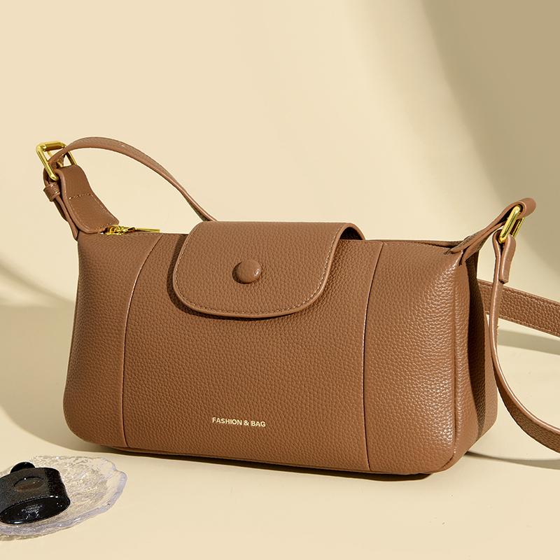 New Luxury High-capacity Ladies Shoulder Bag Solid Color PU Leather Fashion Niche Designer Casual Handbag Crossbody Bag For Girl