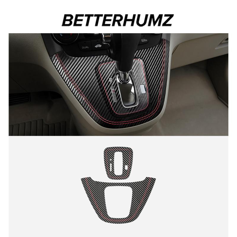 Betterhumz For Honda CRV RD5 RD7 2007-2011 Made of Alcantara Center Console Gear Shifter Trim Stickers Car Interior Accessories