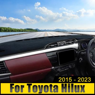 Accessori auto per Toyota Hilux 2015 2016 2017 2018 2019 2020 2021 2022 2023 Copertura cruscotto Tappetini anti-UV