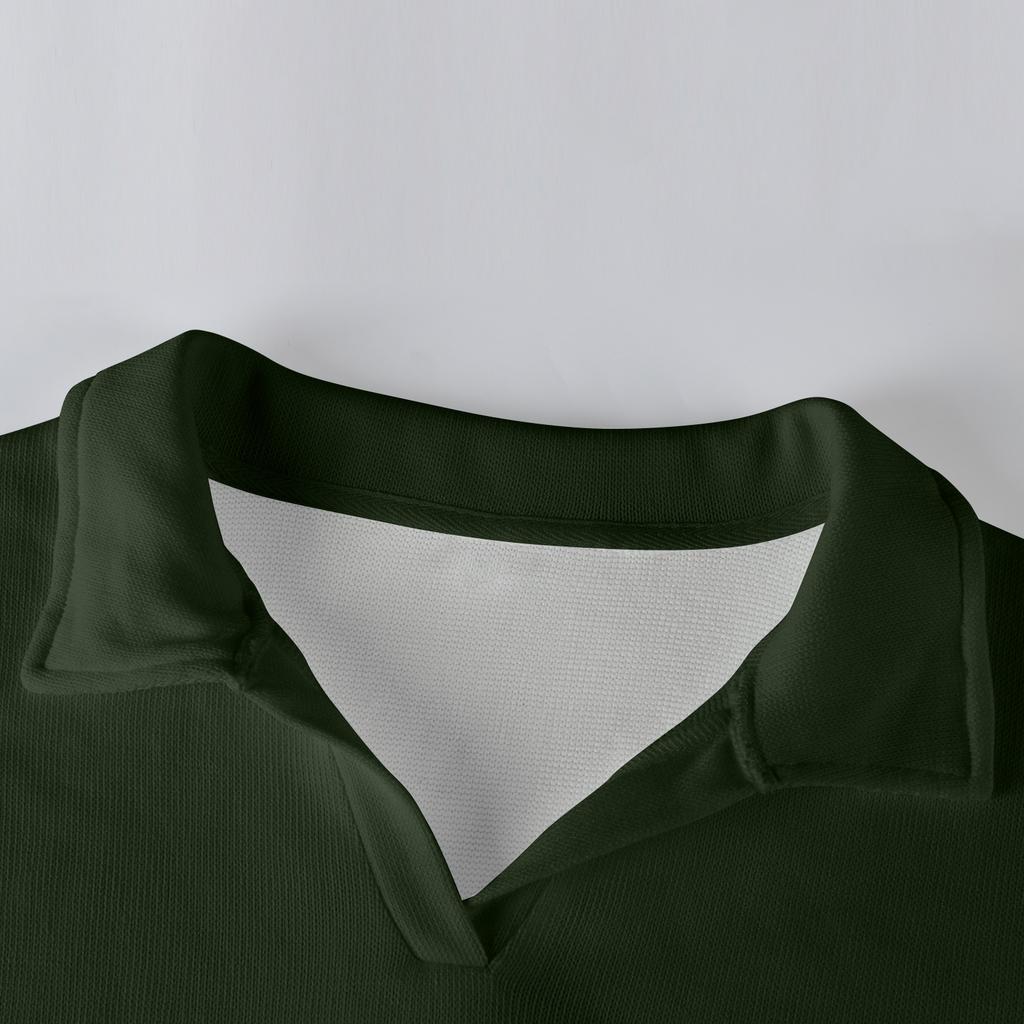 Men's Casual Collared Long-Sleeve Knit Base Layer Top