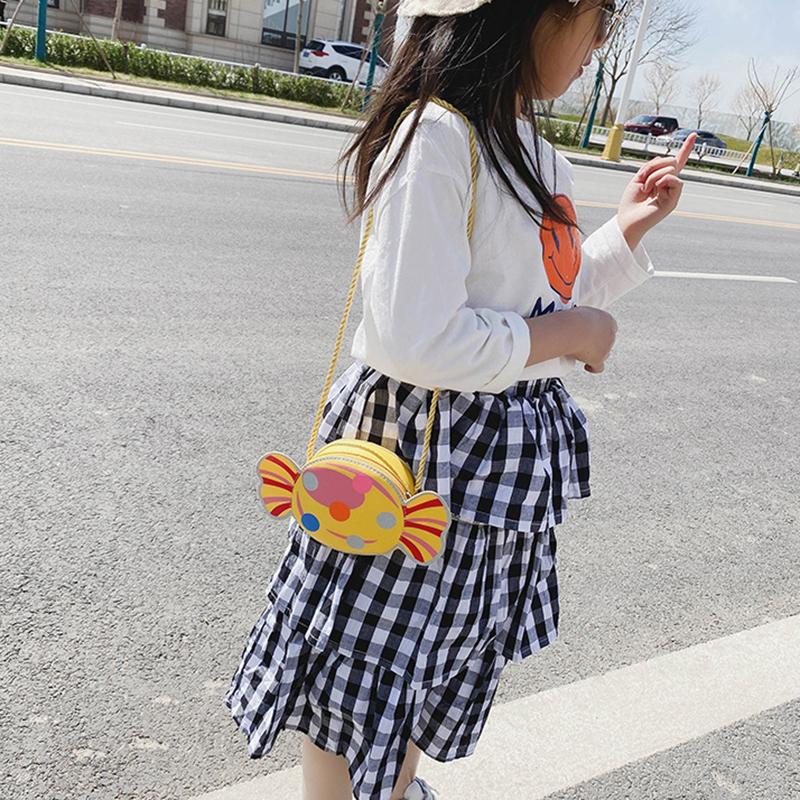 Kinder Süße Bonbon Umhängetasche Mädchen Crossbody Tasche Messenger Bag PU Leder Kleine Handtasche Taschen Münzbörse