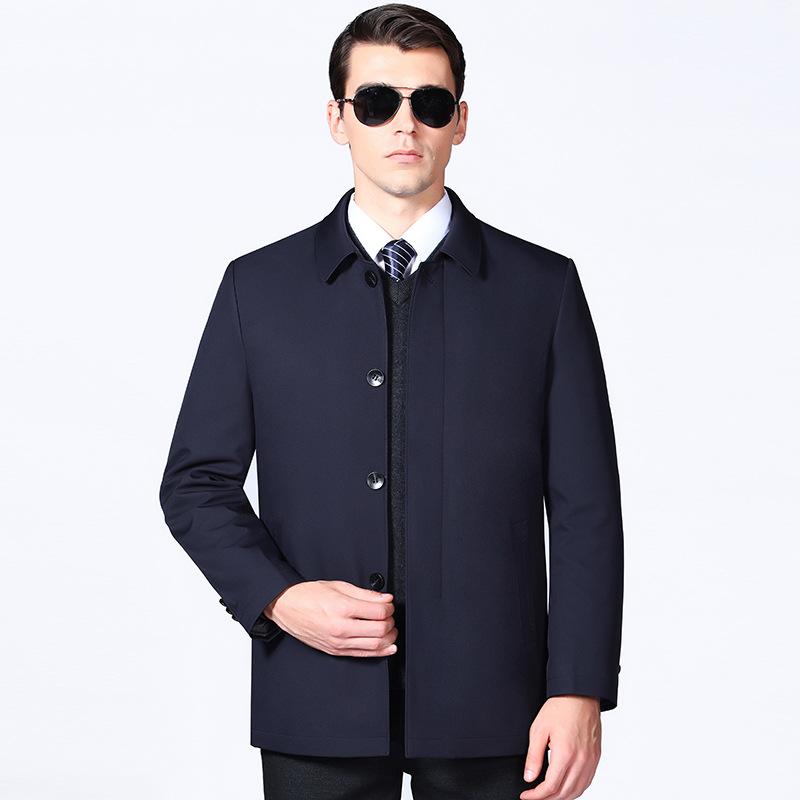 Autumn Men's Middle-aged Lapel Silk Cotton Clothes, Middle-aged and Elderly Winter Thickened Jackets, Daddy Cotton Clothes