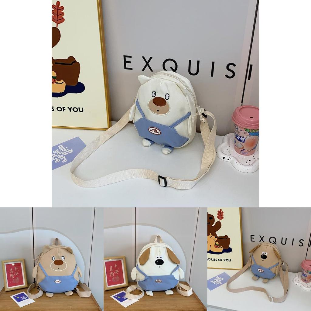 Cartoon Capybara Kids Crossbody Bag Lightweight Nylon Backpack For Kindergarten Daily Use