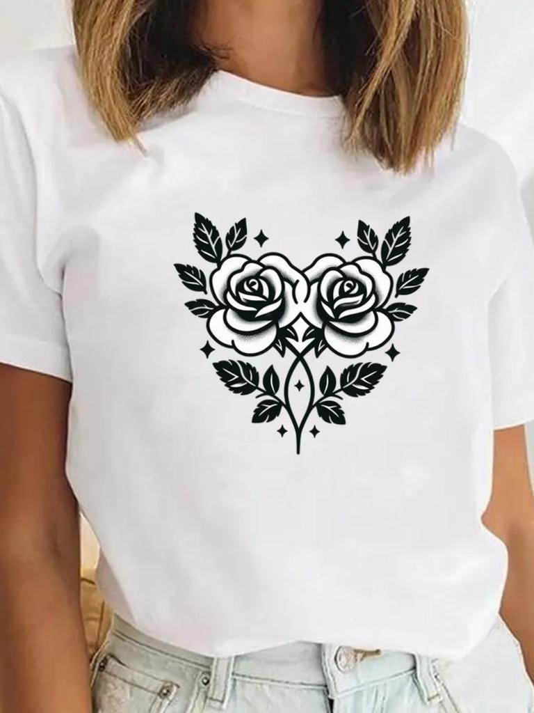 Nature Tshirt Butterfly Flowers Womens Tshirt Watercolor Print Tshirt Oversize Casual Tshirt Nature Lover Daily Streetwear