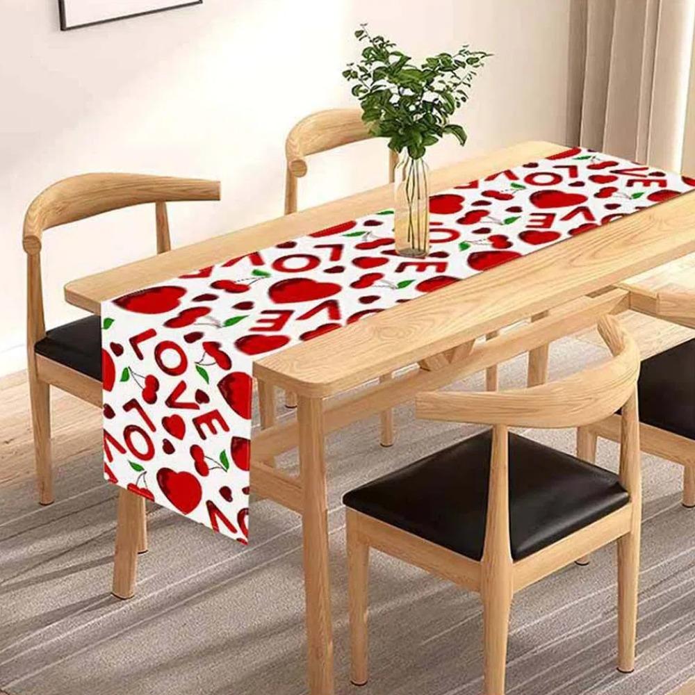 

Пара роз, украшение для рабочего стола, контрастный цвет, красное сердце, скатерть для женщин Style5