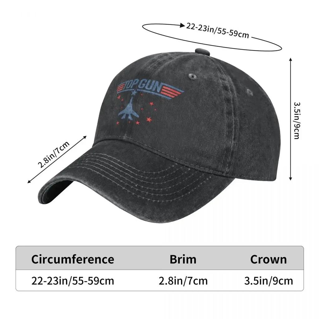 Top Gun Classic Vintage Jet Blue & Red Movie Stars Baseball Cap Men Cowboy Hats Women Visor Protection Snapback Caps