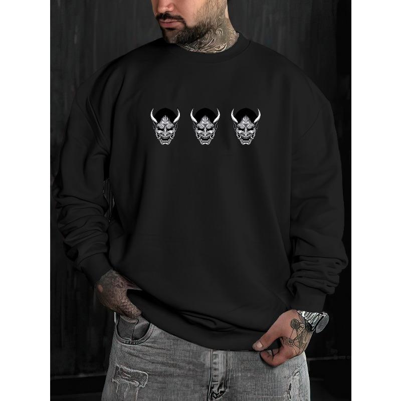 Suitable for Autumn And Winter. Men'S Fashionable Street Casual Crewneck Sweatshirt, Perfect for Gifting, with a Comfortable And Warm Fabric