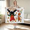 1PC Bing Custom Name Patterned Flannel Blanket Suitable For All Seasons for Home Decor Warmth and Comfort Gifts Holiday Present