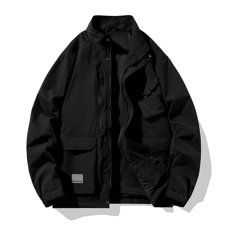 Spring and Autumn Versatile Trendy Sports Outdoor Charge Casual Jacket Jacket Multi-bag Work Retro Top
