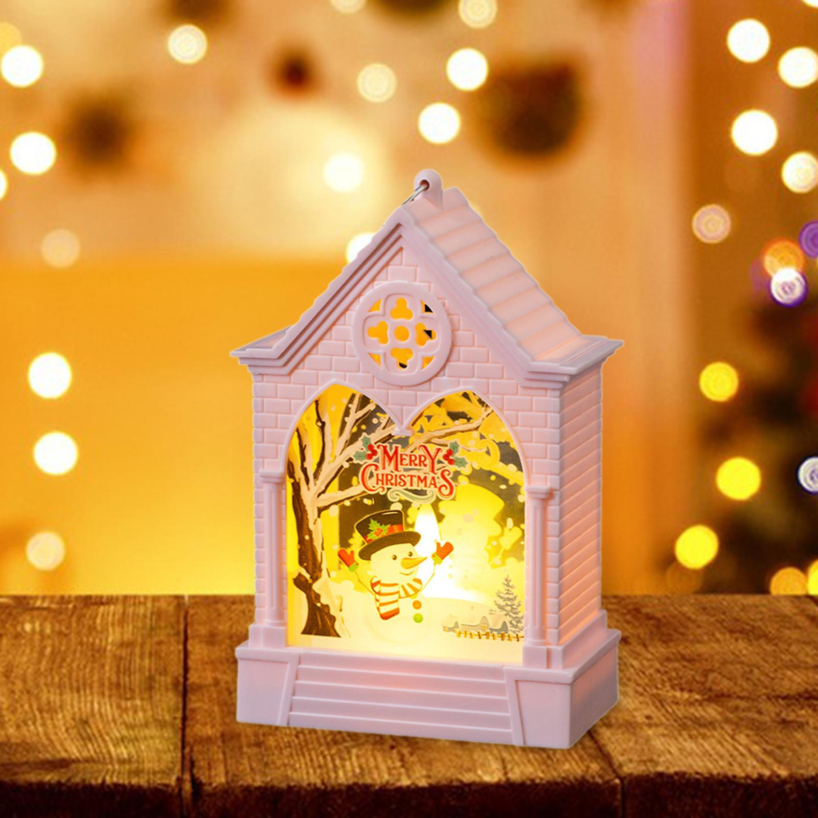 

15 см Рождественский светодиодный фонарь-ночник, украшение стола, рождественское украшение для ванных комнат, патио, веранд Style D