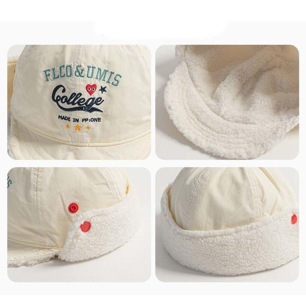 Faux Fur Beanies Cap Ear-Protection Plush Baseball Cap New Warm Plush Hat Outdoor