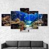 Underwater Sea Fish Coral Reefs 5 Piece Five Panel Wall Canvas Print Modern Art Poster Picture Home Decor Gift For Him For Her