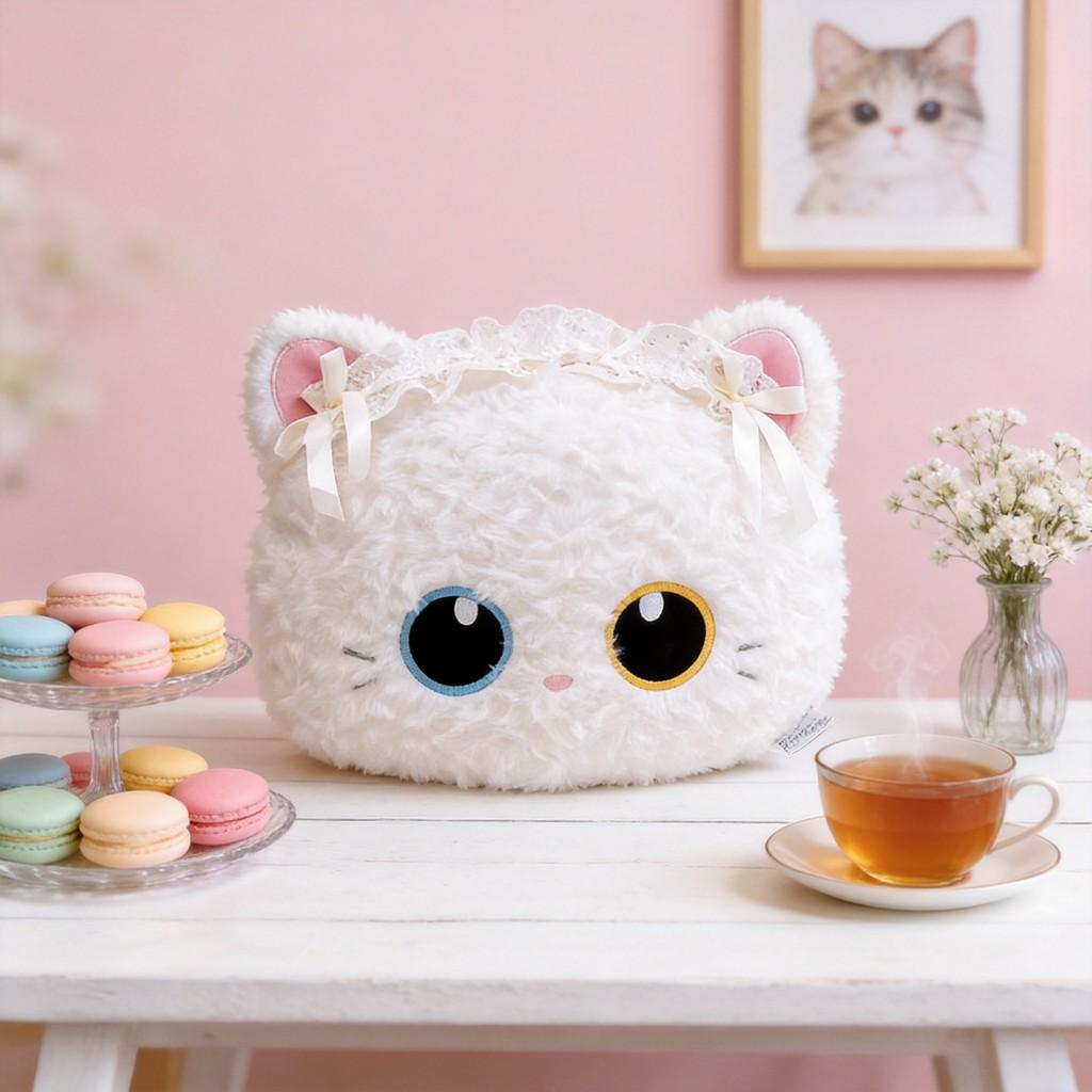 Fluffy Cat Plush Toy Gift For Kids And Teens With Polyester Filling For Sleep Comfort