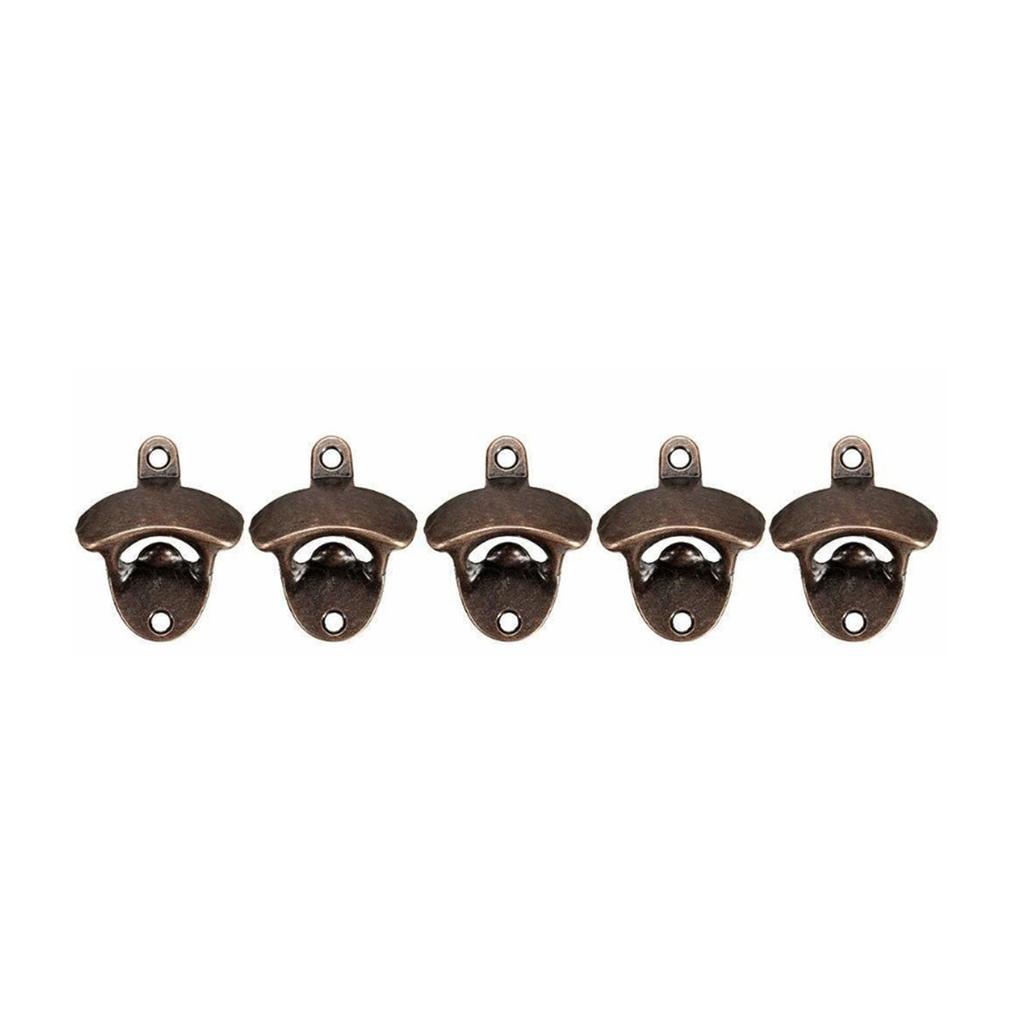 10 Pcs Wall Mount Bottle Opener Vintage Style Rustic Strong Durable Metal Beer Cap Opener for Bar