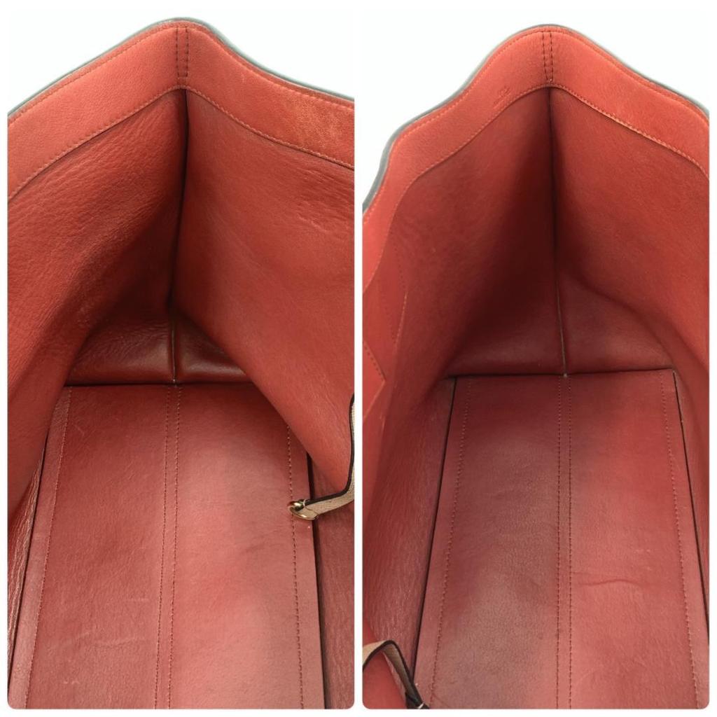 LOEWE T Shopper Anagram Tote Shoulder Crossbody Bag Leather Pink Beige A4 Size Compatible