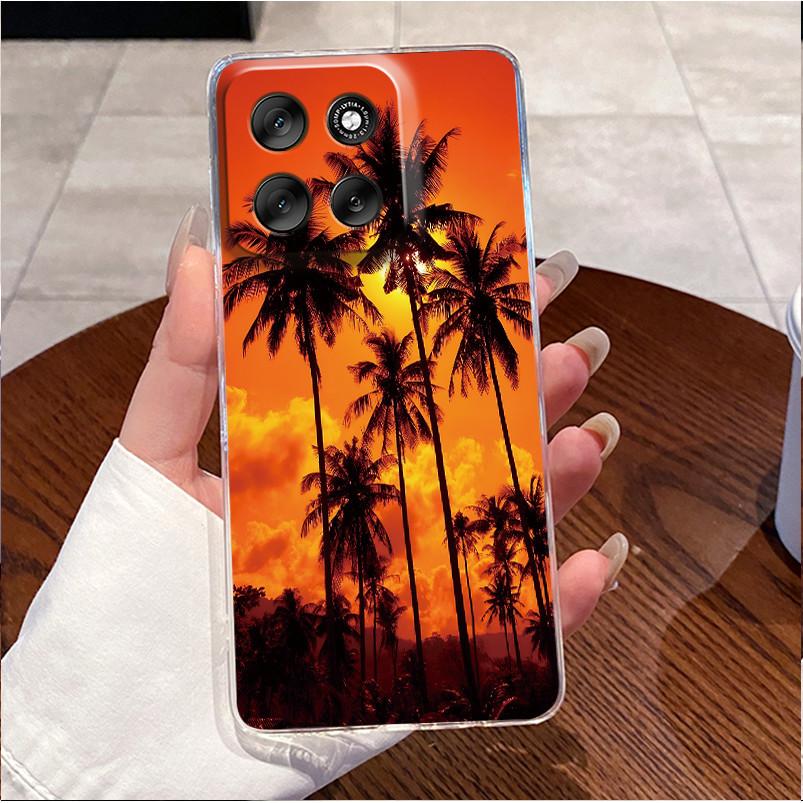 Phone Case For Motorola Moto G56/G66j 5G/G66y 5G Soft Silicone TPU Clear Cute Viral Painted Casing Shockproof Cover