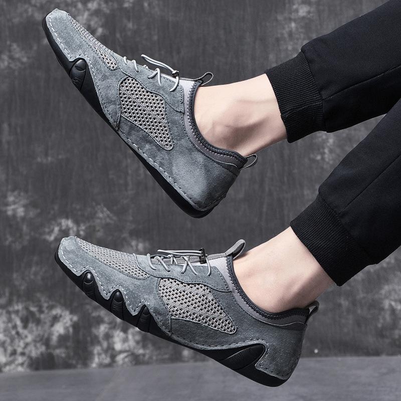 2021 Men's Summer Mesh Octopus Loafers: Breathable Slip-On Leather Casual Driving Shoes