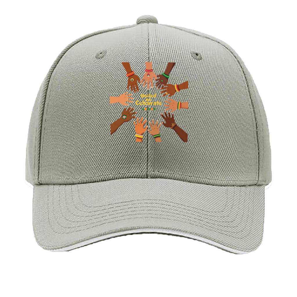 United We Celebrate Diversity Multicultural Hands Circle Graphic Sandwich Baseball Cap Unisex Women Sun Cap Outdoor Workouts Hat