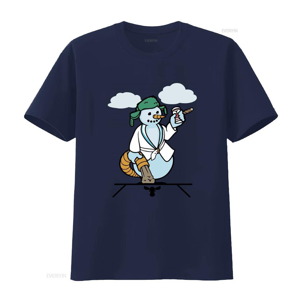 Cousin Eddie Snowman Christmas Vacation T Shirt Festive Winter Design for Holiday Fans vintage Washed homme Comfortable graphic