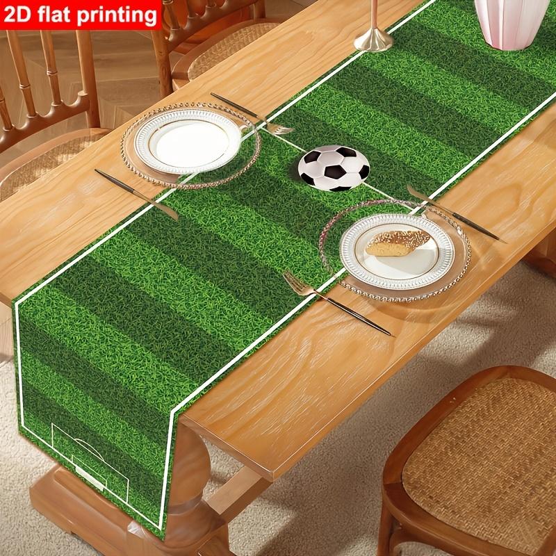 1Pcs Football Table Runner Soccer Birthday Decor Soccer Sports Theme Table Cover Football Birthday Baby Shower Supplies