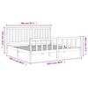 Solid Wood Bed with Headboard Black 200x200 cm Pine
