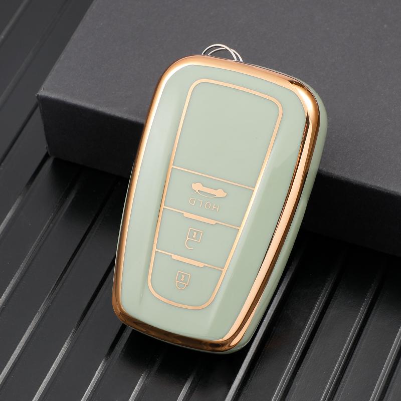 TPU 2 3 Buttons Car Key Fob Cover Case Holder Shell for Toyota Rav4 2021 Hybryd Camry 70 2020 Prado Corolla Sedan 2019 Keychains