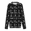 Women  T-shirt Loose  Pullover Sports Tops  Casual V Neck Long Sleeve Printed Top