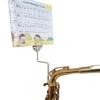 Portable Metal Sax Lyre Sheet Music Clip Saxophone Marchings Clamp-On Stand