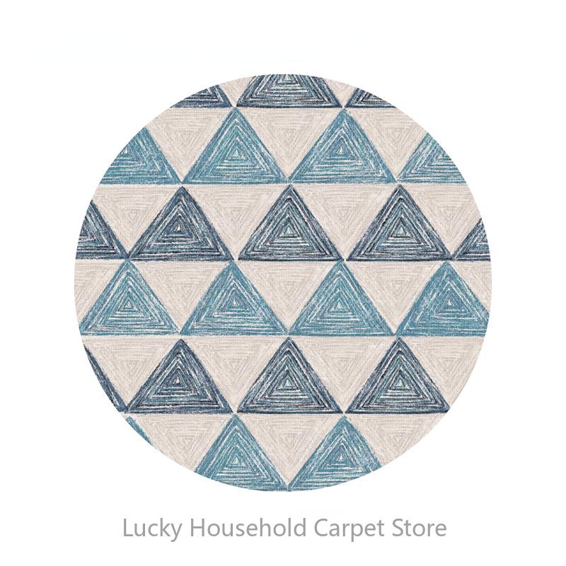 Morocco Round Carpet Lounge Chair Area Rug Soft Non-slip Light Color Living Room Decoration Carpets Washable Cloakroom Floor Mat