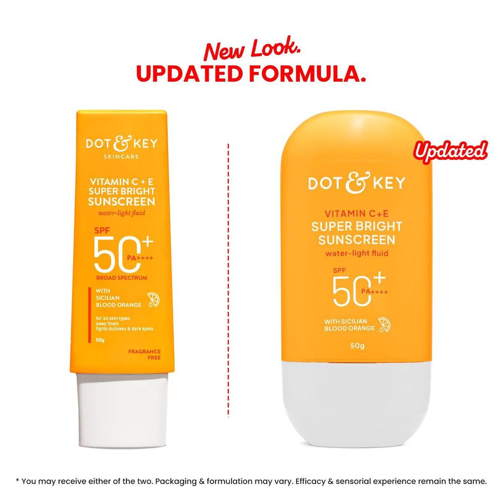 DOT & KEY Vitamin C + E Super Bright Sunscreen Spf 50,50gm Each (Pack of 2)