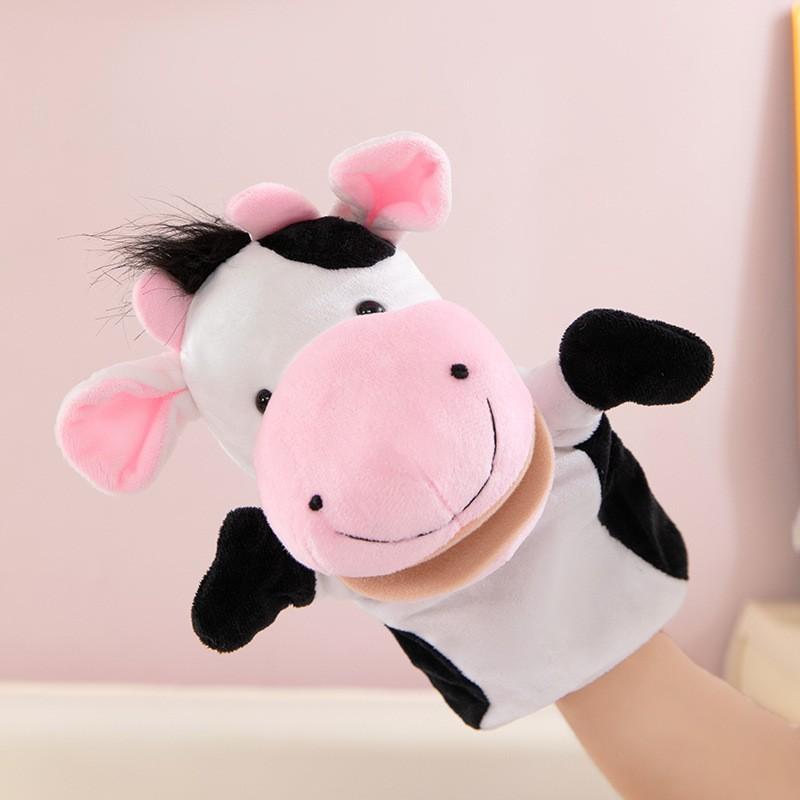 non-toxic Stuffed Plush Animals Toys Hand Finger Story Puppet cute Dolls Educational Baby Toys Lion Elephant Bunny Monkey Children Gifts