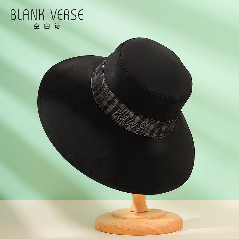 Solid Color Sun Hat Women's Large Brim Double-sided Bucket Hat Women's Autumn Sun Protection Casual Wide Brim Sun Protection