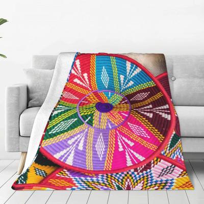 Coperte Etiope Sefed Plaid in Flanella Arte Africana Coperte tradizionali per Biancheria da Letto Camera da Letto Trapunta Sottile di Peluche Ultra-Morbida