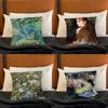 Pierre AAuguste RRenoir Funny Pillow Case Antidustmite Pillowcase Invisible Zipper Silky Short Plush Sofa Cushion Cover