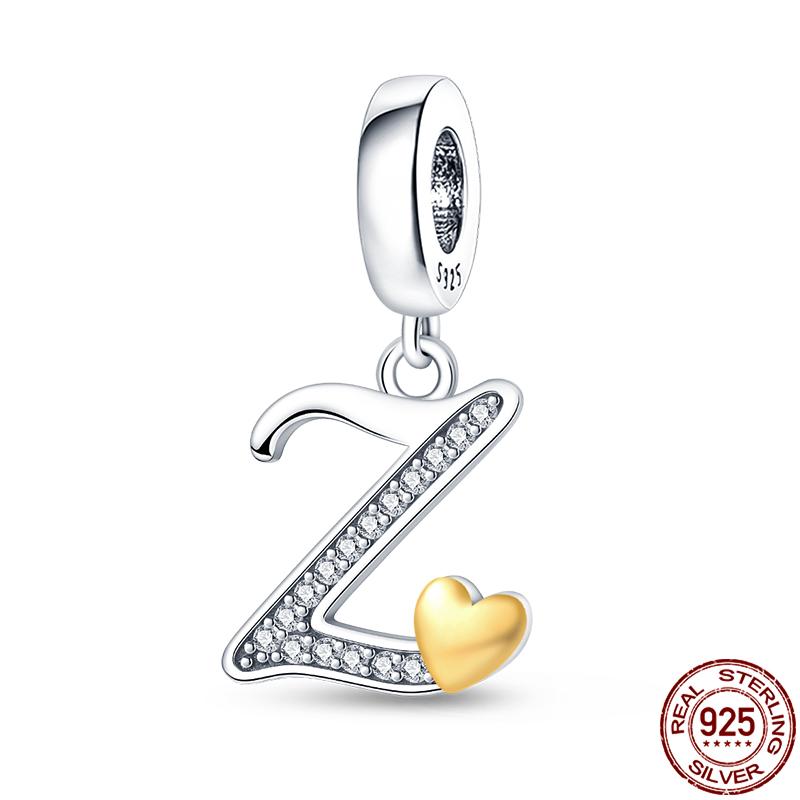 Novinka v kolekci Qikaola Originální náramky 26 písmen A-Z Měděné přívěsky Korálky Pro DIY Výrobu narozeninových šperků Dárky