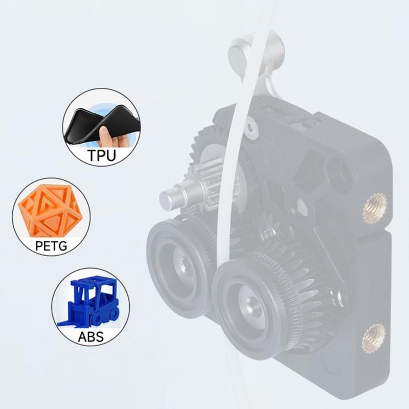 Gestion des engrenages d'extrudeur de remplacement pour imprimante 3D Ensemble d'engrenages d'extrudeur en acier trempé pour imprimante 3D Accessoires pour imprimante 3D