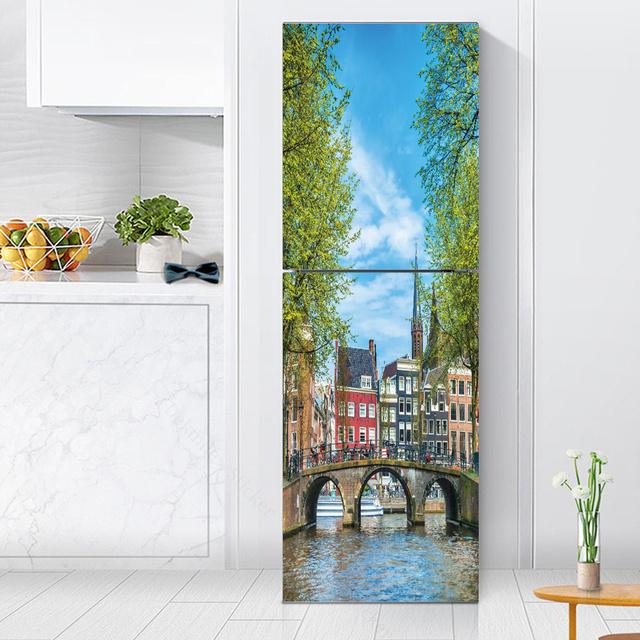 

Наклейки с розами на холодильник, обои для кухни, виниловый плакат, наклейка на холодильник, домашний декор, спальня, новогоднее украшение 60x180cm(1 pcs)