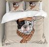 French Bulldog Duvet Cover Set Cute Animal Modern Decorative 3 Piece Bedding Set With 2 Pillowcase Dog Pattern Comforter Covers
