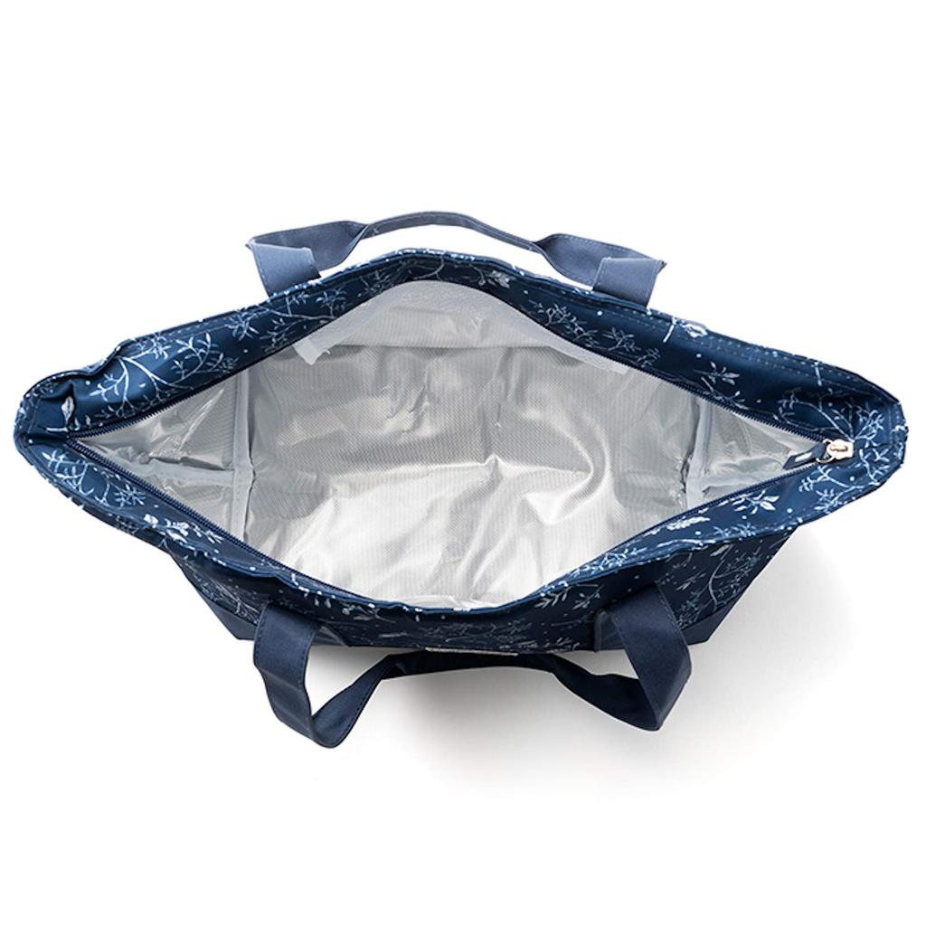 Asahi Koyo Hide Seek Insulated Lunch 26cm H x 48cm W x 19cm Aluminum Inner Pocket for Ice Packs & Bag, Navy, D, Insulation,