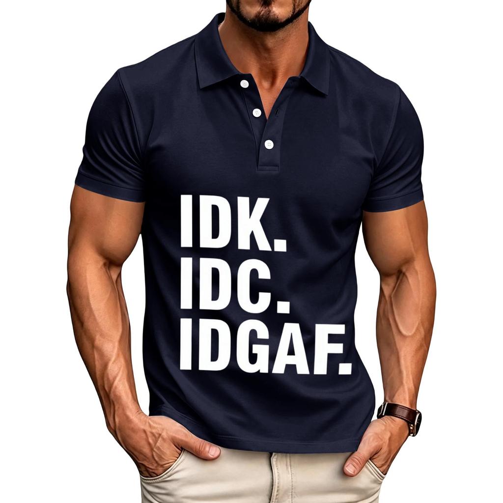 Men's Casual Letter Print Short Sleeve T-Shirt for Everyday Wear