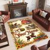 Farm Country Theme Crystal Velvet Rug Personalized Custom Name Text Soft Floor Mat Home Decor