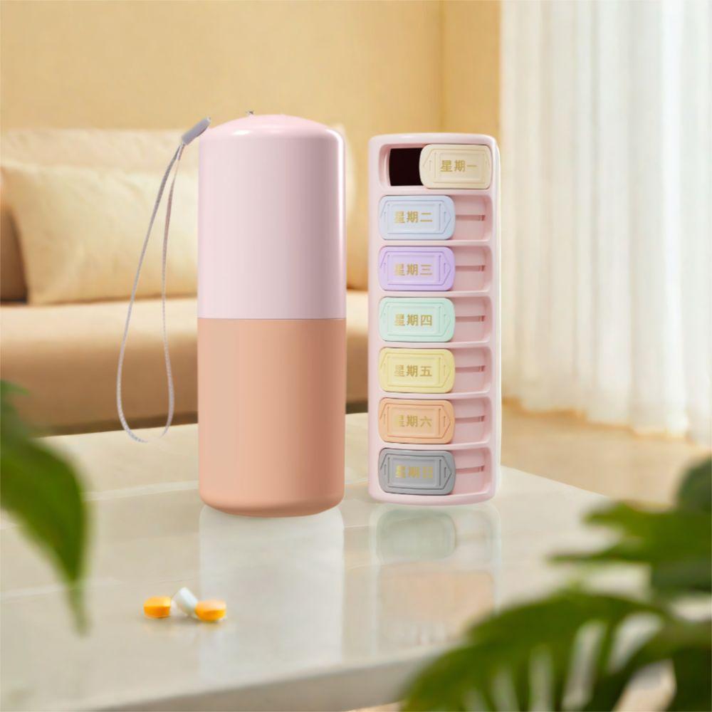 Plastic 7 Grids Pill Case Sealed Weekly Pill Box Durable Pills Organizer  for Home