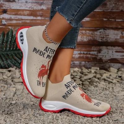 Fashion Women's Sports Shoes Ladies Shoes Slip-on Fashion Printing Plus Size Woman Sneakers Light Comfortable Breathable Casual Sneaker